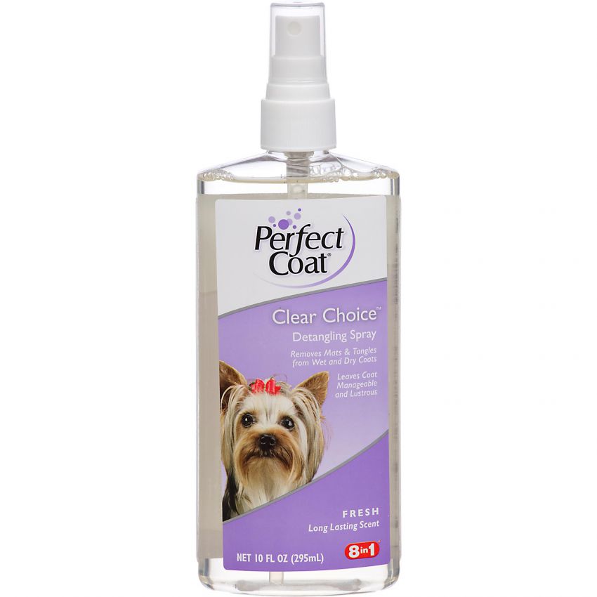 Perfect Coat Clear Choice. Спрей от колтунов и спутывания шерсти животных, 295 мл, 8in1 (8в1)